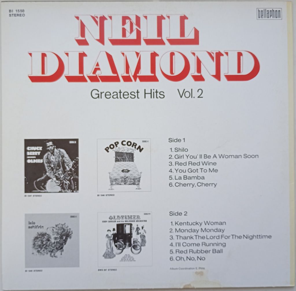NEIL DIAMOND Greatest Hits Vol. 2 LP EX/EX- - фото фото фото 1