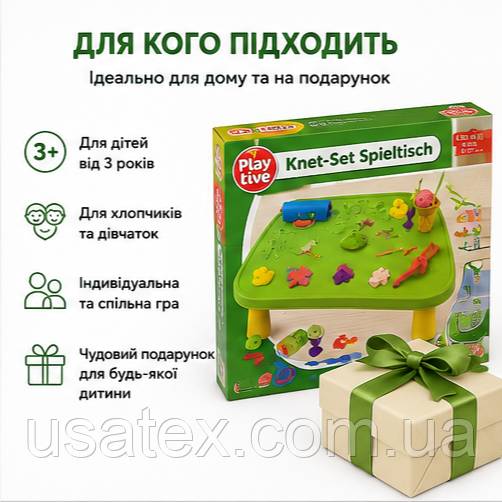Набір для ліплення Playtive Knet-Set Spieltisch зі столиком, пластиліном та аксесуарами, 42 предмети - фото фото фото 5