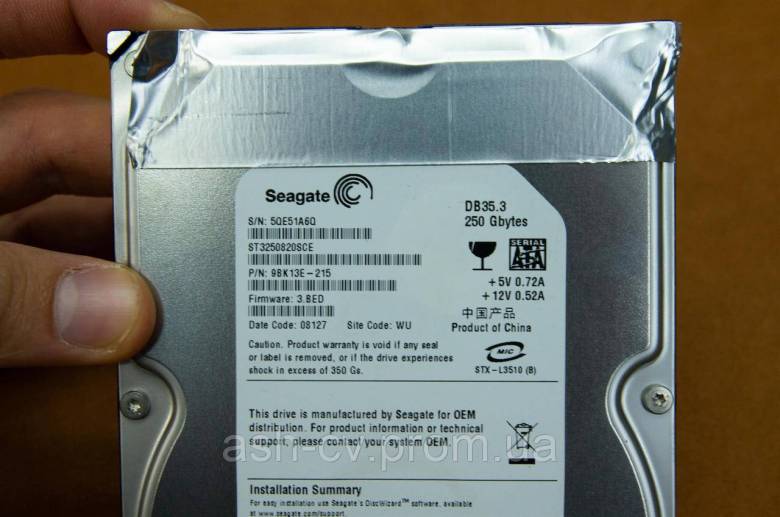 Жорсткий диск, вінчестер, HDD, Seagate, 3,5, SATA, 250 Gb - фото фото фото 4