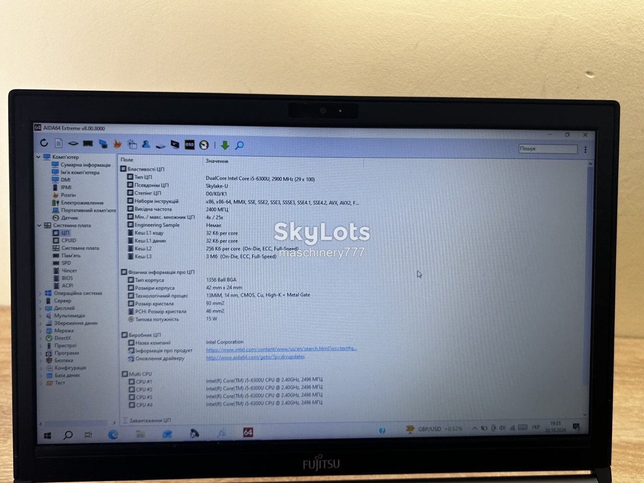 ноутбук-fujitsu e756-intel core i5-6gen-4gb ram ddr4-№а1000 - фото фото фото 10