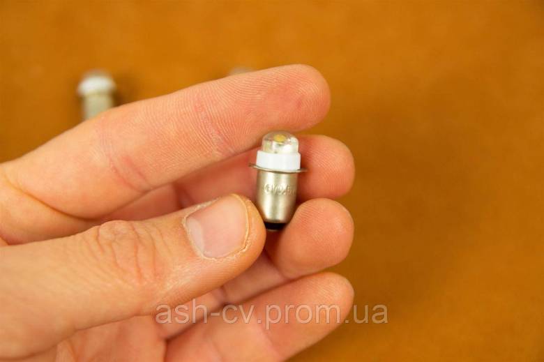 Лампочка, для ліхтарика, 6V, 0.5W, LED, P13.5, P13.5S, PR2 - фото фото фото 5