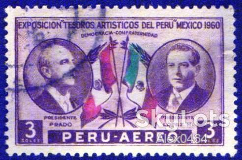 Перу (1962) Выставка в Мехико. Президенты, флаги - фото фото фото 0