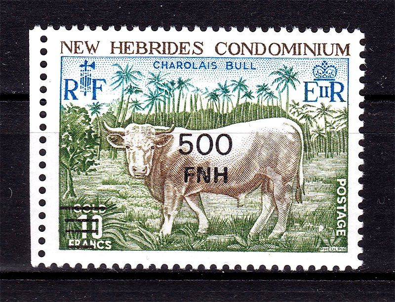 Фауна . Новые Гебриды ER  1977 г MNH - надпечатка - фото фото фото 0