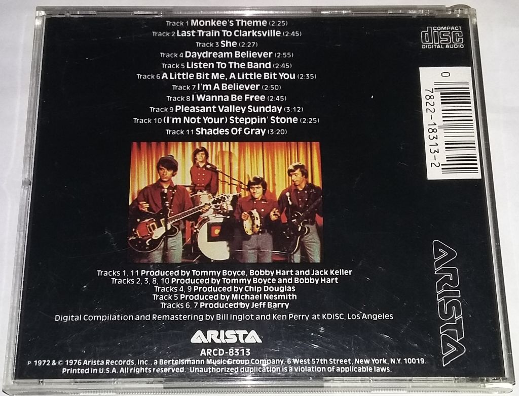 THE MONKEES The Monkees Greatest Hits CD US - фото фото фото 2