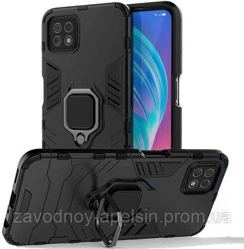 Oppo A72 5G Противоударный чехол кольцо (черный) - фото фото фото 0