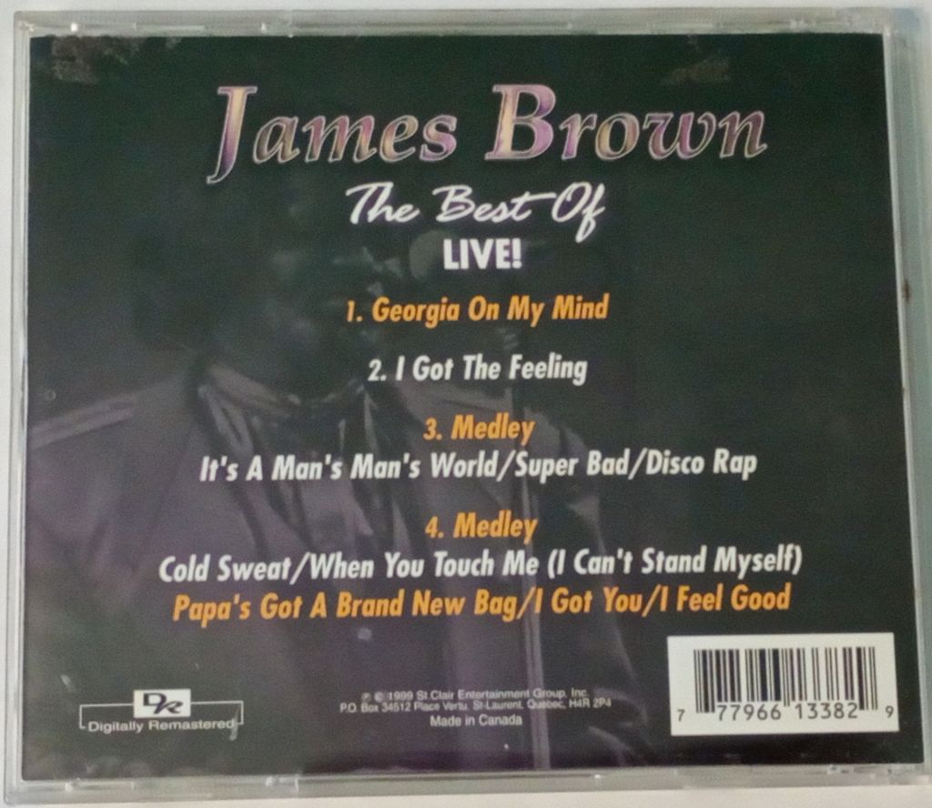 JAMES BROWN The Best Of James Brown Live! CD Canada - фото фото фото 2