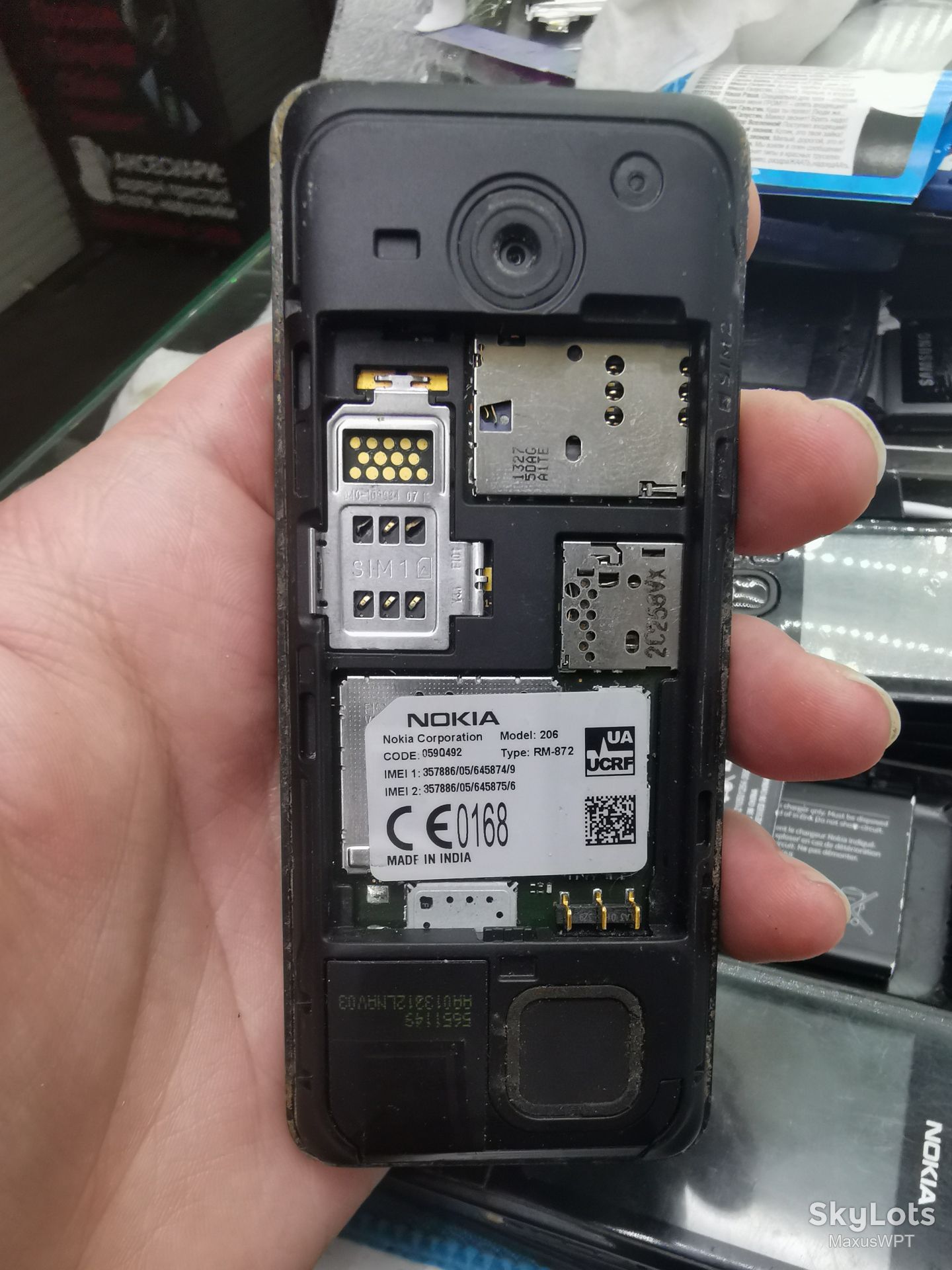 #727 Sklad Nokia 206 black lcdx - фото фото фото 1