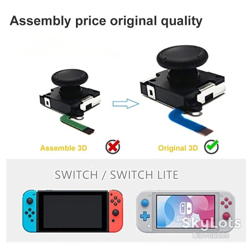 Joy-Con 3D аналоговый джойстик для Nintendo Switch Оригинал 1шт - фото фото фото 2