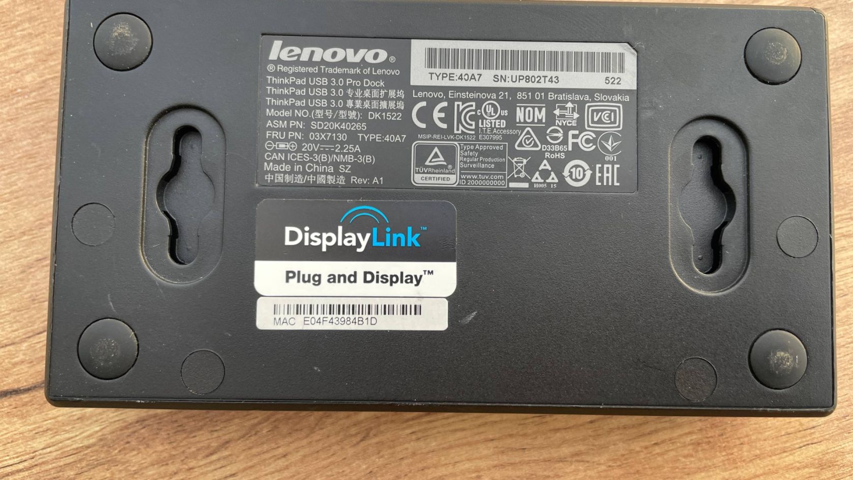 Lenovo ThinkPad USB 3.0 Pro Dock DK1522 DisplayLink DVI Док-станція  ОРИГІНАЛ - фото фото фото 10