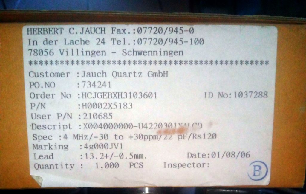 Кварц Jaunch 4MHz HC-49/S - фото фото фото 1