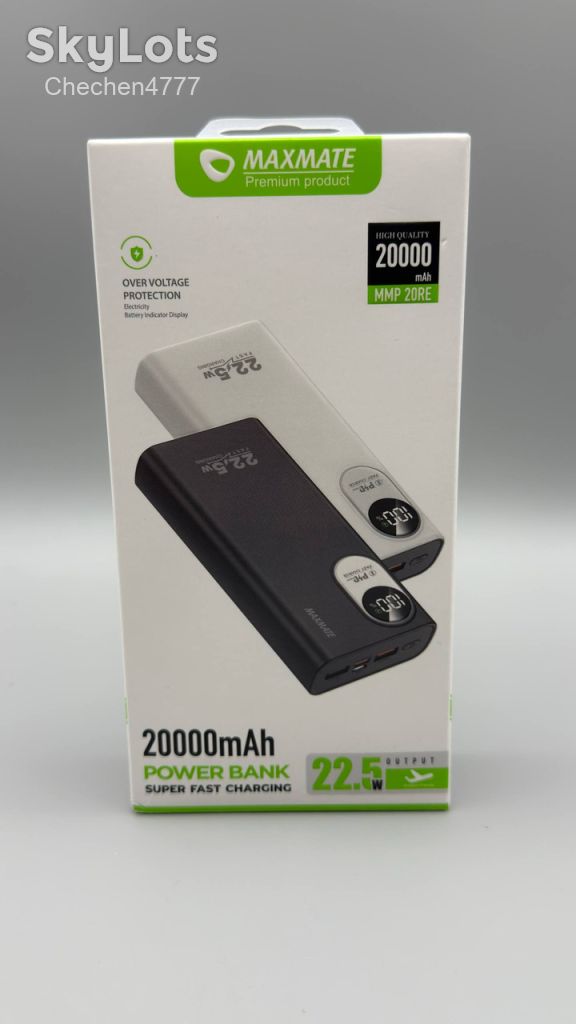 Power Bank MAXMATE MMP-20RE / PD / 22.5W / 20000 mAh - фото фото фото 1