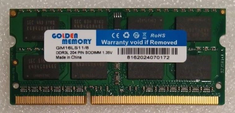 Модуль пам’яті Golden Memory GM16LS11/8 — 8GB DDR3L SO‑DIMM 1600MHz, 1.35V - фото фото фото 0