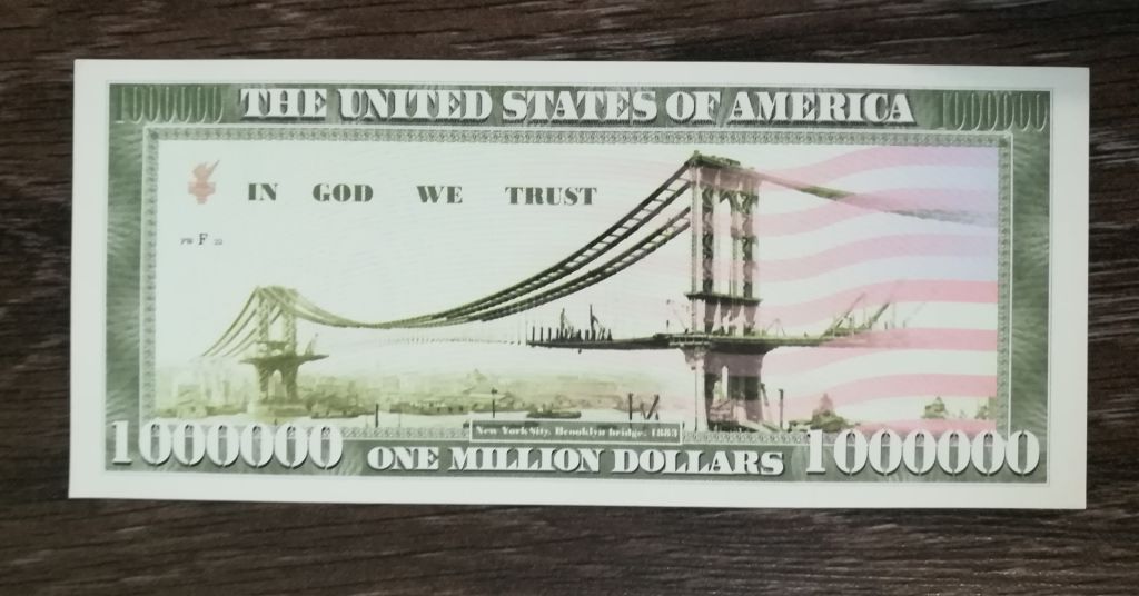 1000000 1 млн мільйон доларів Джеферсон №88888888 США - фото фото фото 1