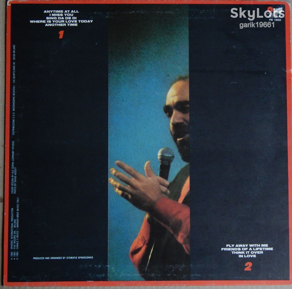 Demis Roussos – Senza Tempo  (Five – FM 13553, Italy) EX+/NM- - фото фото фото 1