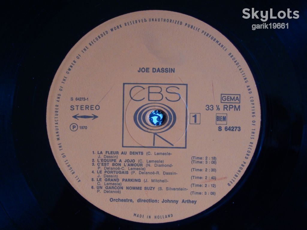 Joe Dassin – Joe Dassin   (CBS – S 64273, Holland) NM-/NM- - фото фото фото 3