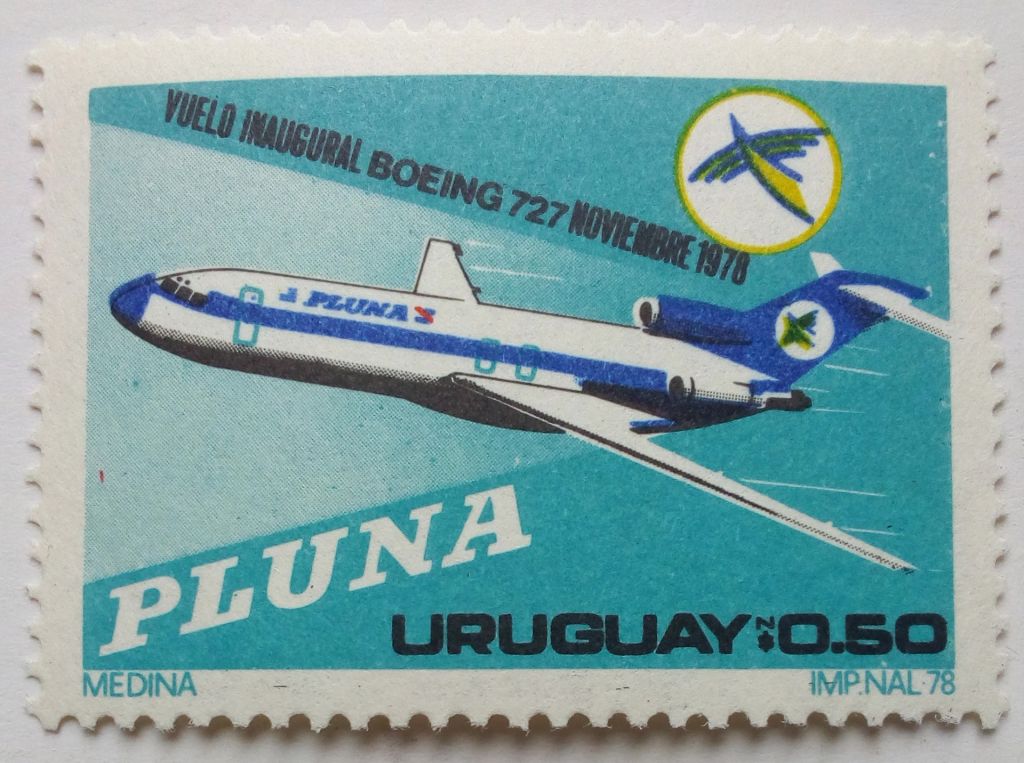 Уругвай 1978 Самолет Боинг 727, MNH - фото фото фото 0
