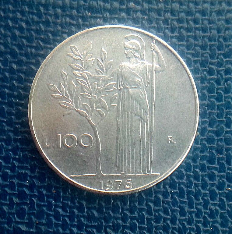 Италия 100 Лир 1976г. - фото фото фото 0