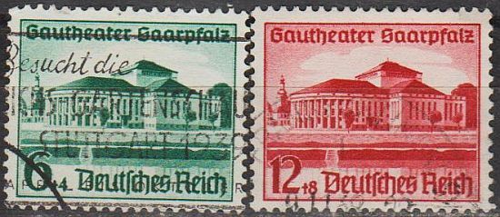 1938 - Рейх - Театр Саар Mi.673-74 _6.0 € _гаш - фото фото фото 0