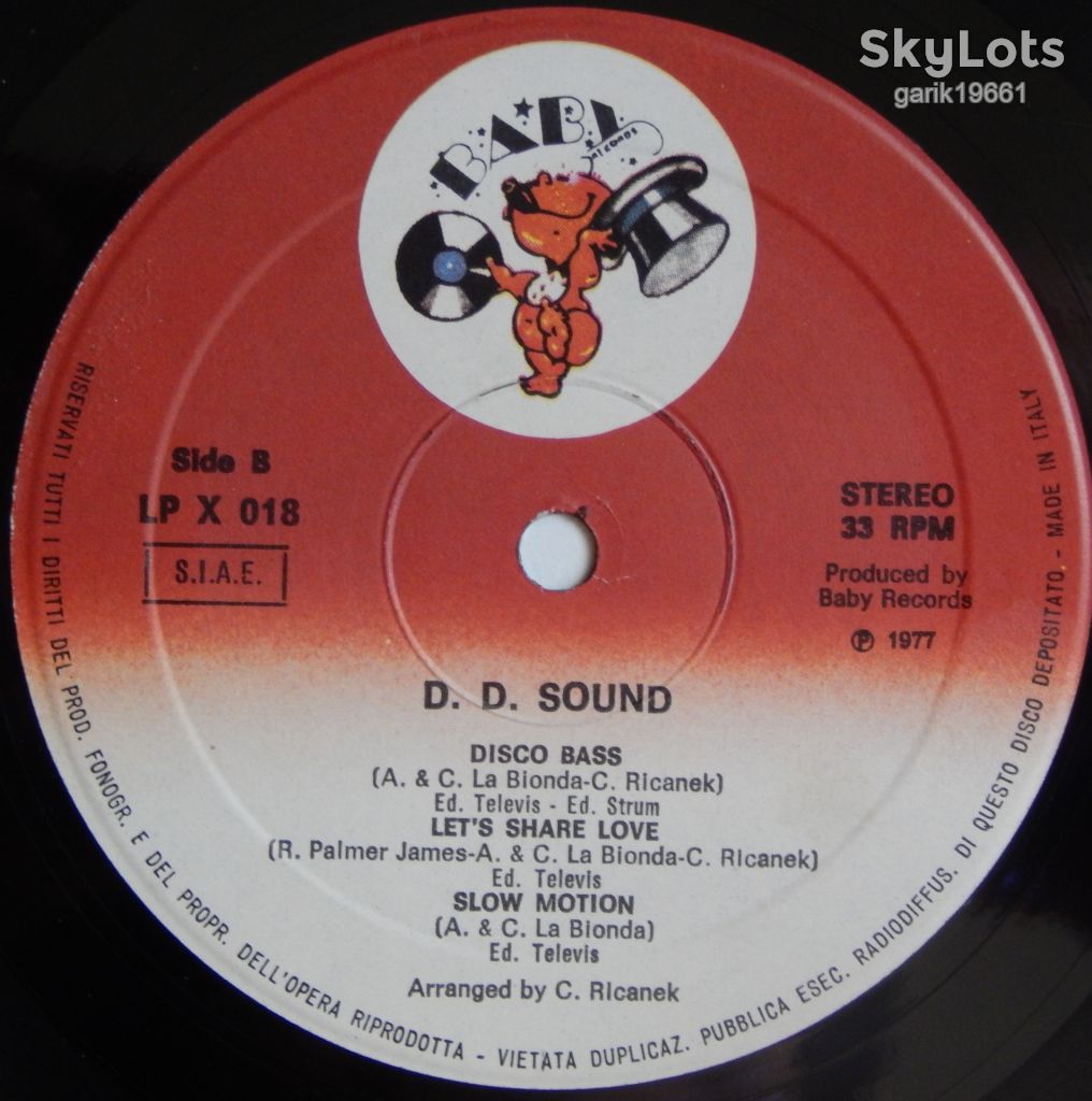 D.D. Sound – Disco Delivery  (Baby Records – LPX 018, Italy) NM-/NM- - фото фото фото 3