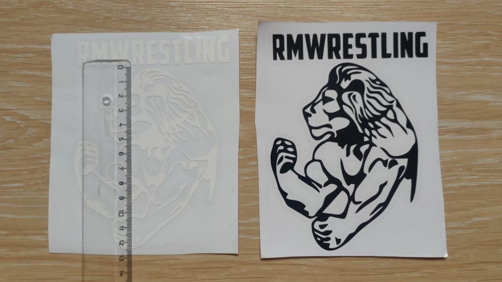Наклейка на авто Лев rmwrestling Чёрная, Белая - фото фото фото 2