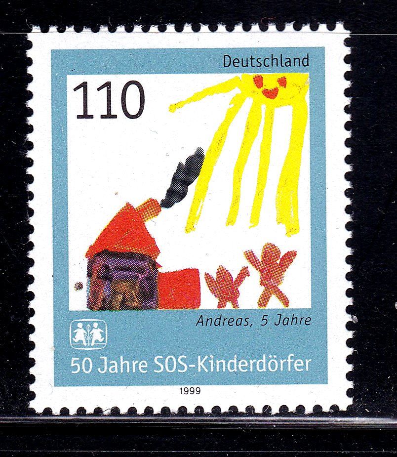 Германия  ФРГ 1999 г  MNH  РИСУНОК - ДЕТИ - фото фото фото 0