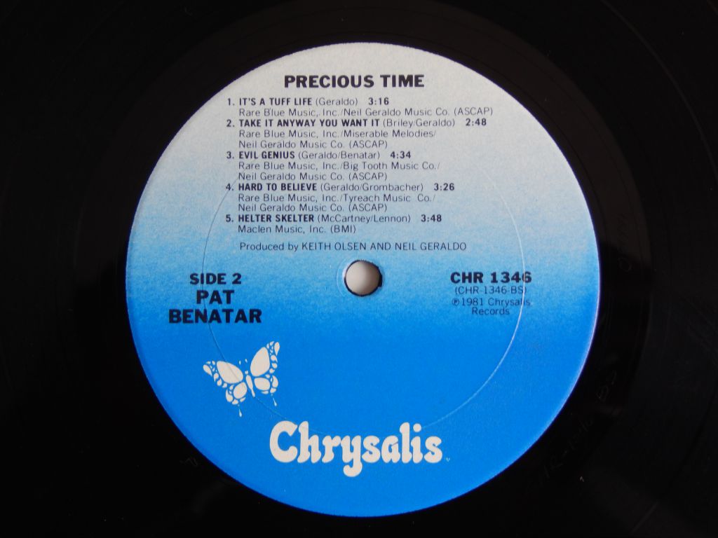 Pat Benatar ‎– Precious Time      (Chrysalis ‎– CHR 1346, US) EX/EX+ - фото фото фото 4