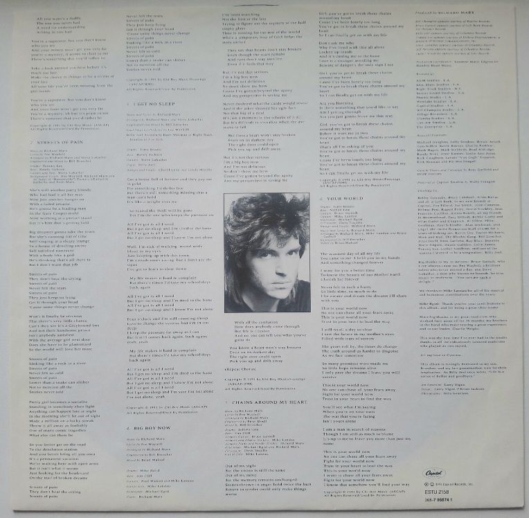 Richard Marx - Rush Street - 1991.  (LP). 12. Vinyl. Пластинка. EEC. - фото фото фото 2
