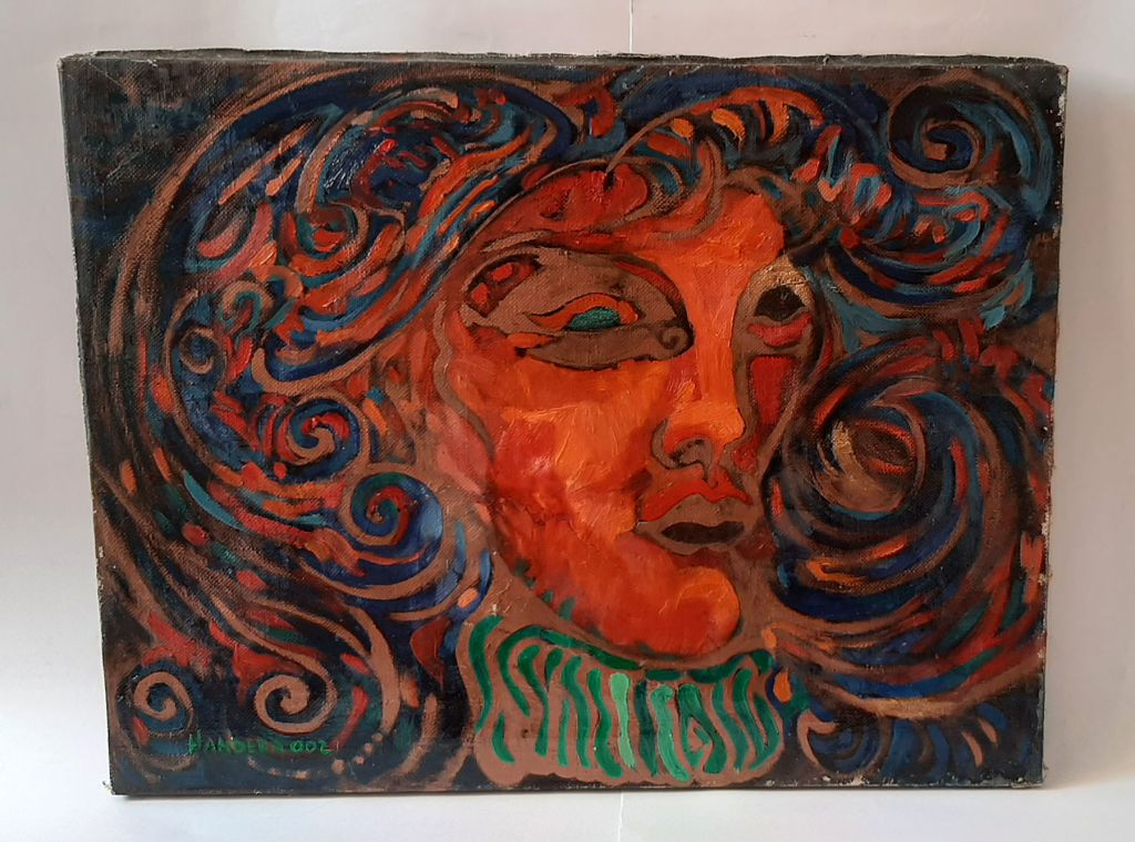 Абстракция "Рыжая", 2002г.  Юрий Гандера. - фото фото фото 0
