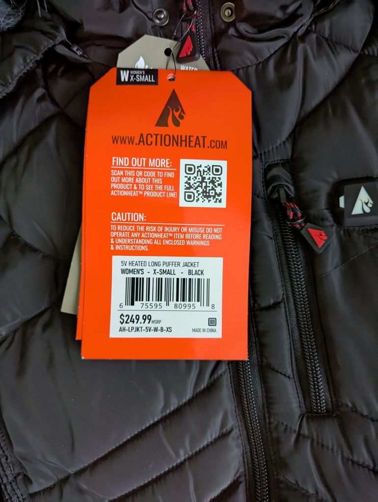 ActionHeat 5V Heated Long Puffer Jacket Куртка з підігрівом - фото фото фото 2