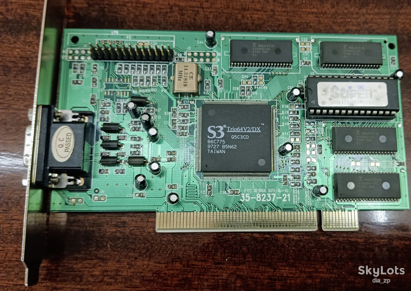 Ретро видеокарта PCI — S3 Trio64V2/DX 2MB  (100% Рабочая, Раритет 1997г) - фото фото фото 3