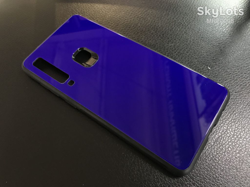 Чехол-накладка Glass Case для Samsung Galaxy A920 A9 2018 blue - фото фото фото 0