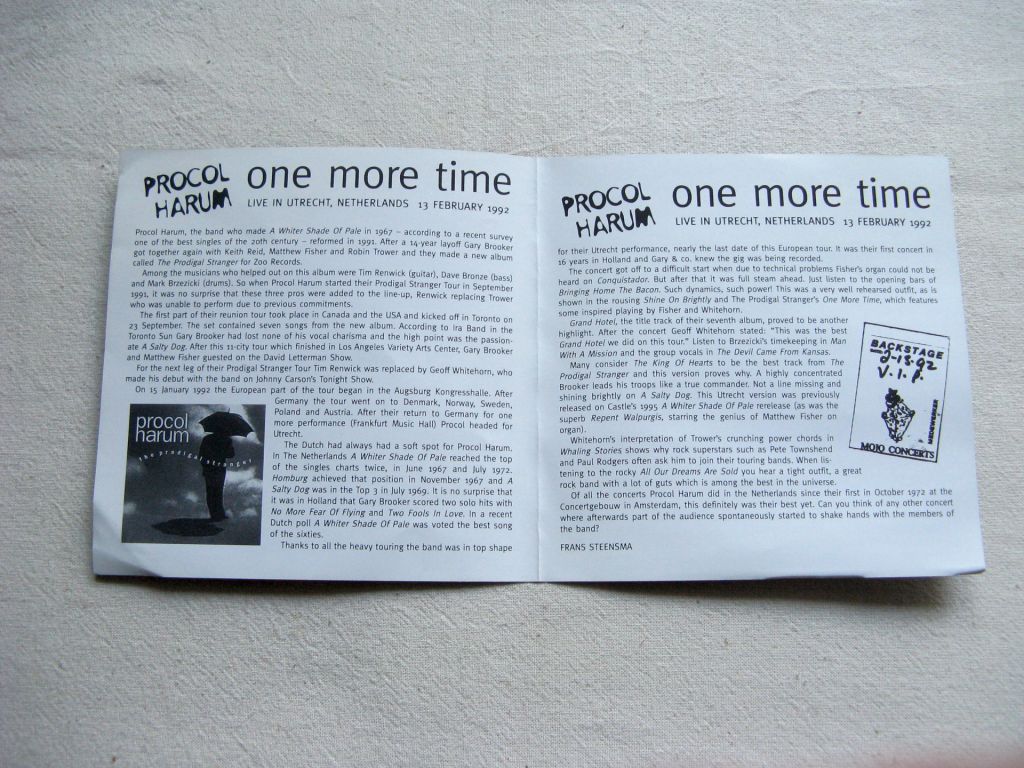 CD Procol Harum. One More Time. 1992. - фото фото фото 4