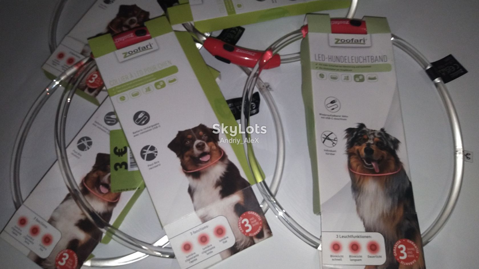 Amazon! Мегалот 6! LED нашийників для собак Zoofari LED-Hundeleuchtband [Німеччина]    (ошейник светящийся) - фото фото фото 0