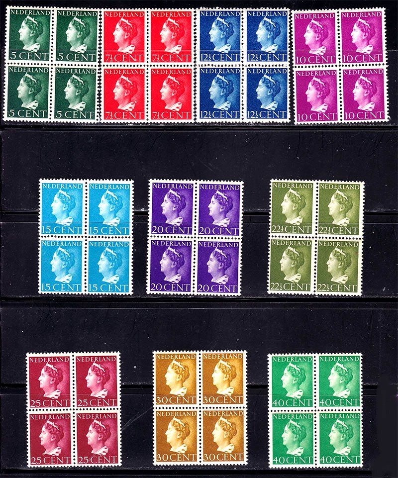EU  Нидерланды  1940 г  MNH - квартблоки - фото фото фото 0