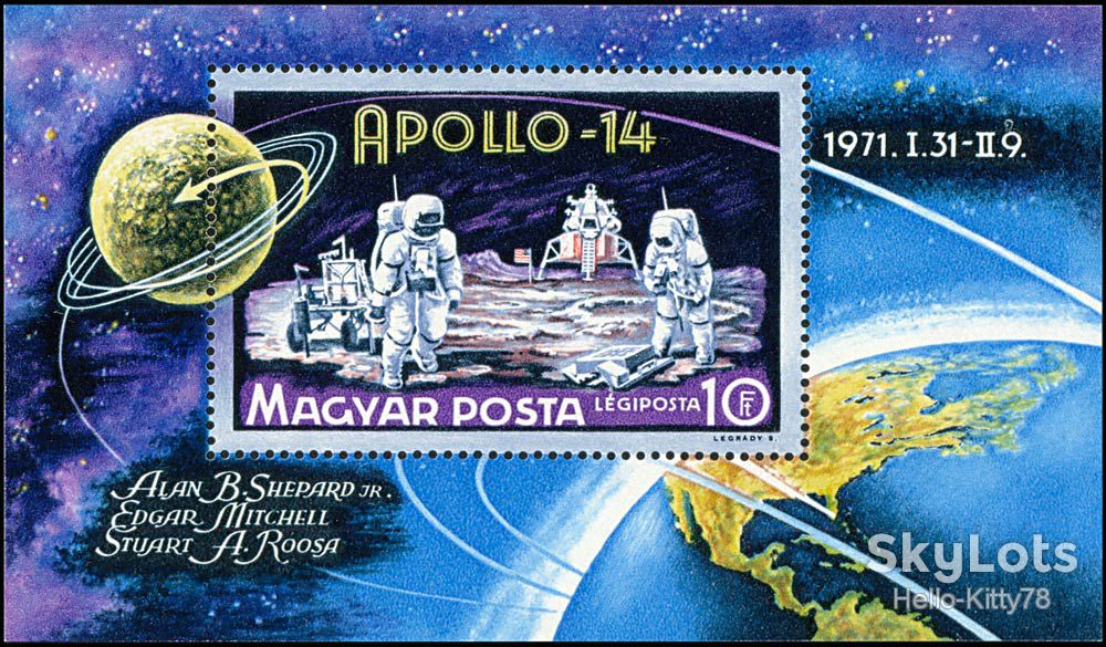 Венгрия 1971 космос США Apollo-14 Mi блок 80 MNH - фото фото фото 0