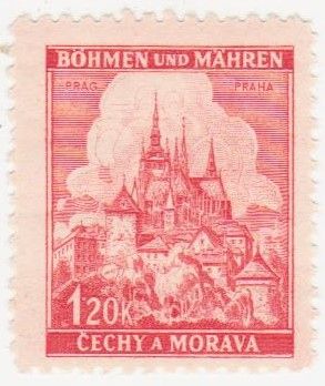 Германия     (Богемия и Моравия) 1942 г. №  80 ** - фото фото фото 0