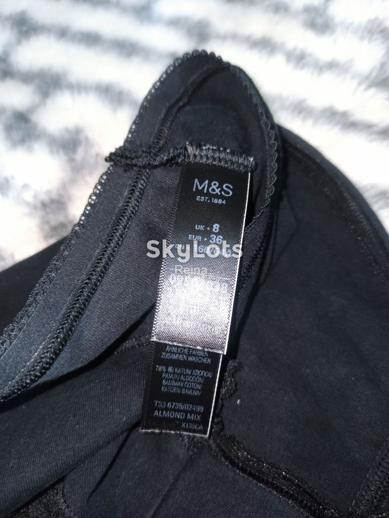Високі бавовняні трусики з мереживом MARKS &amp; SPENCER - фото фото фото 2