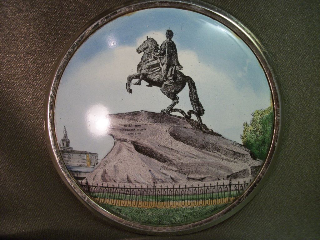 5.13 Плакетка, панно, Медный всадник, памятник Петру 1, Ленинград, Ленэмальер - фото фото фото 3