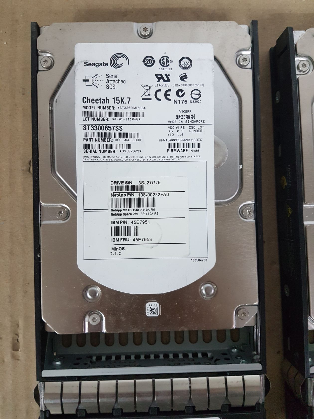 Диски HDD 3.5" SAS 300gb ST3300657SS, 6шт одним лотом,  від 1грн    (№037) - фото фото фото 1
