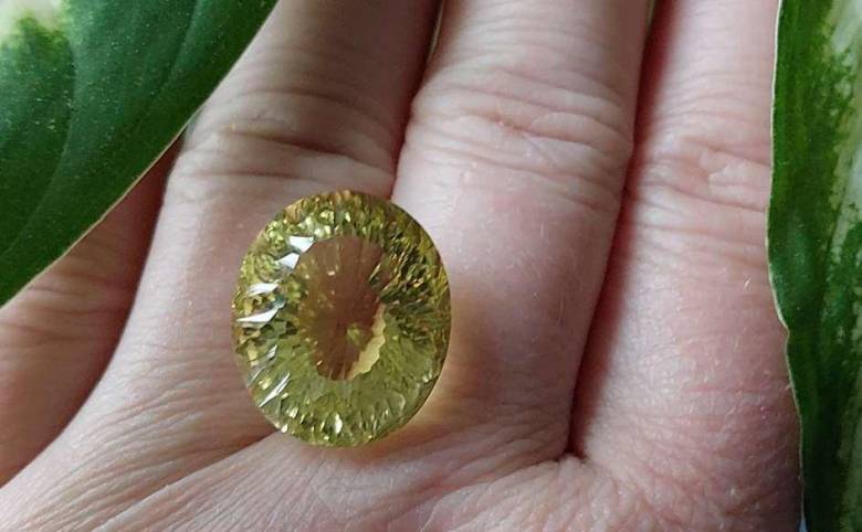 Лимонный  кварц  24.33 ct    20 x 16.7 mm - фото фото фото 4