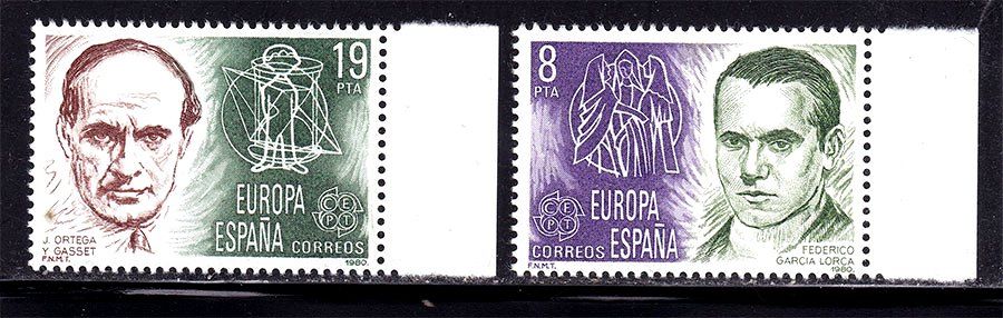 EU  Испания 1980 г  MNH  - личности - фото фото фото 0
