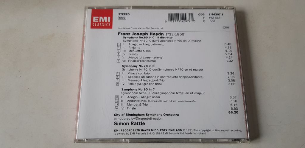 Haydn Symphonien 60, 70, 90 CD фірмовий - фото фото фото 1