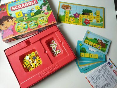 Настільна гра Scrable Dora англ. та ісп.мова Mattel - фото фото фото 1
