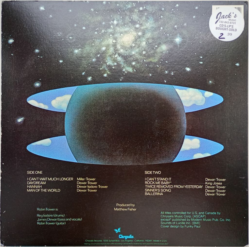 ROBIN TROWER Twice Removed From Yesterday LP  EX- - фото фото фото 1