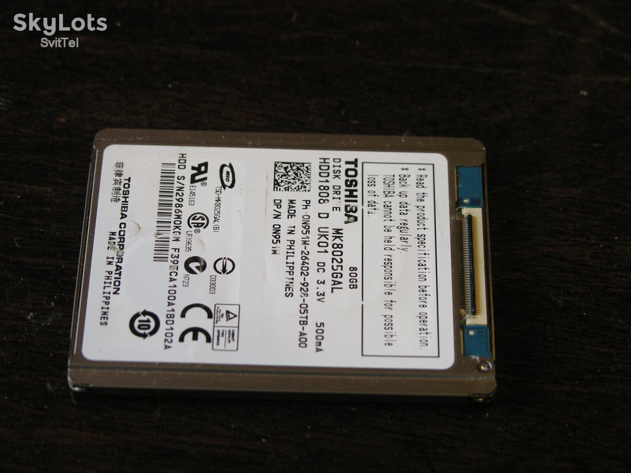 HDD 1.8" ZIF IDE Toshiba MK8025GAL 80GB - фото фото фото 1