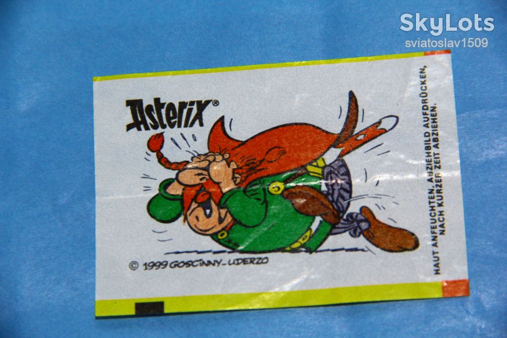 вкладыш от жевательной резинки ASTERIX Fleer - фото фото фото 0