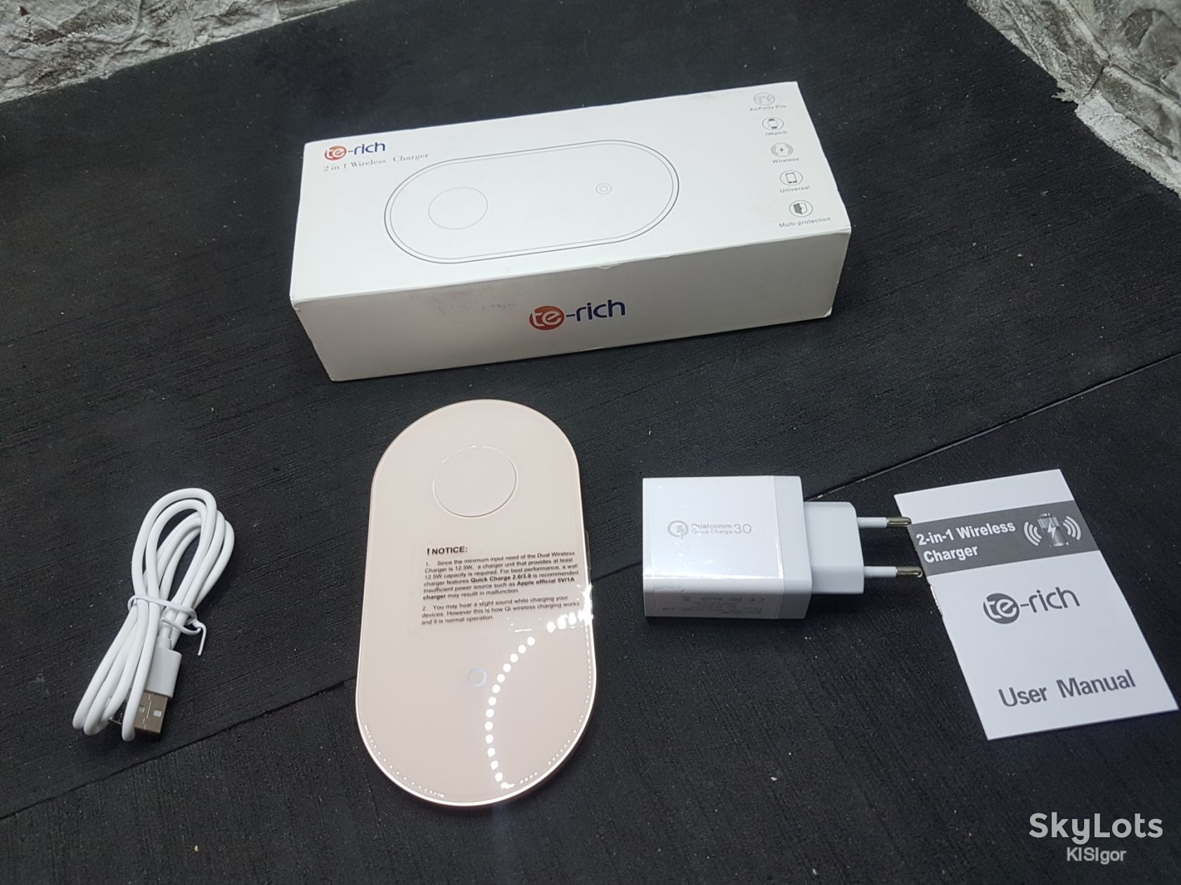 Бездротовий зарядний пристрій Te-rich 2-in-1 Wireless Charger *79703 - фото фото фото 0