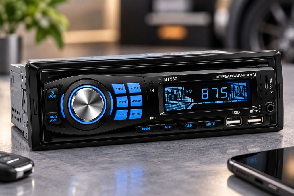 Автомагнітола MP3 580BT / Автомагнітола 1 DIN / Магнітола в авто з Bluetooth - фото фото фото 3