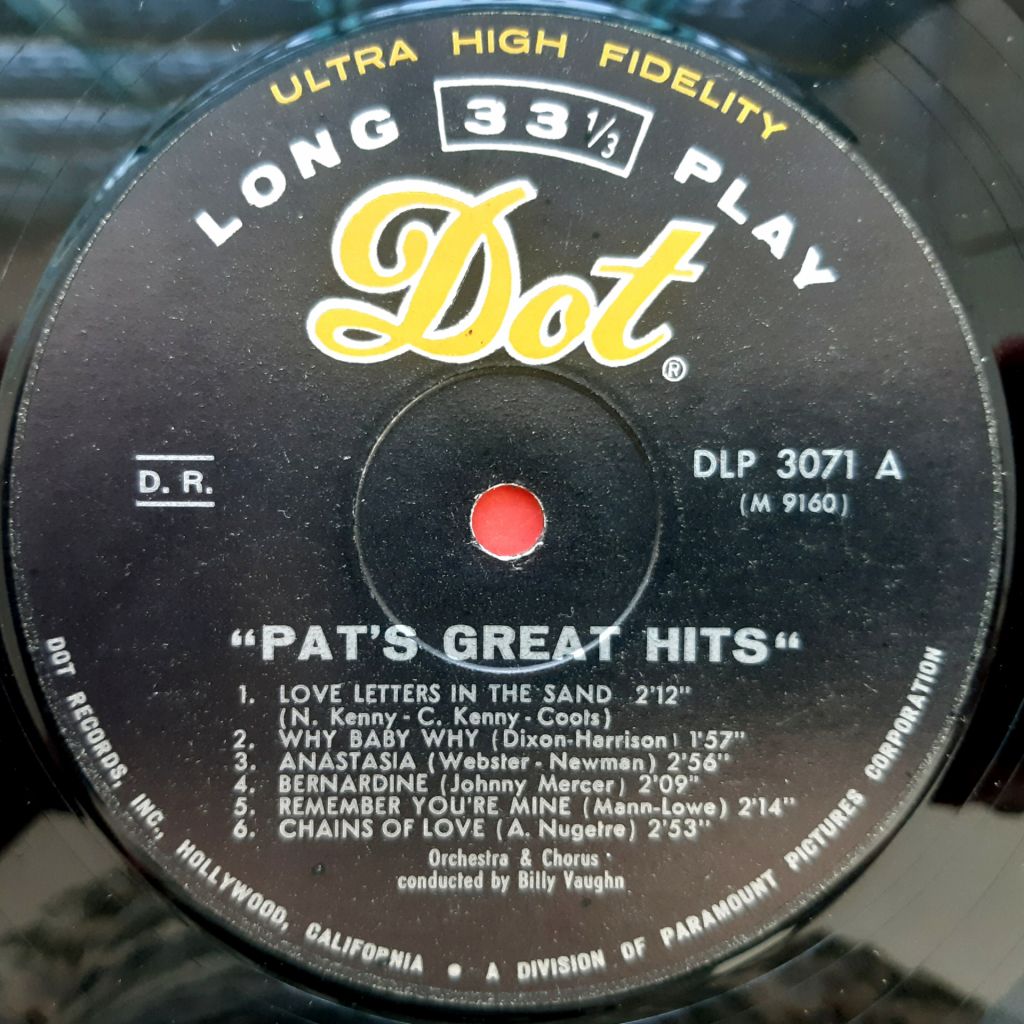 Pat Boone - Pat's Great Hits - 1954-57.  (LP). 12. Vinyl. Пластинка. U.S.A. - фото фото фото 2