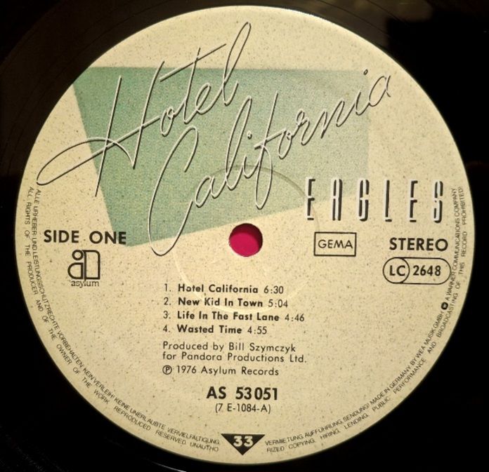 Eagles - Hotel California - 1976.  (LP). 12. Vinyl. Пластинка. Poster. Germany. - фото фото фото 5
